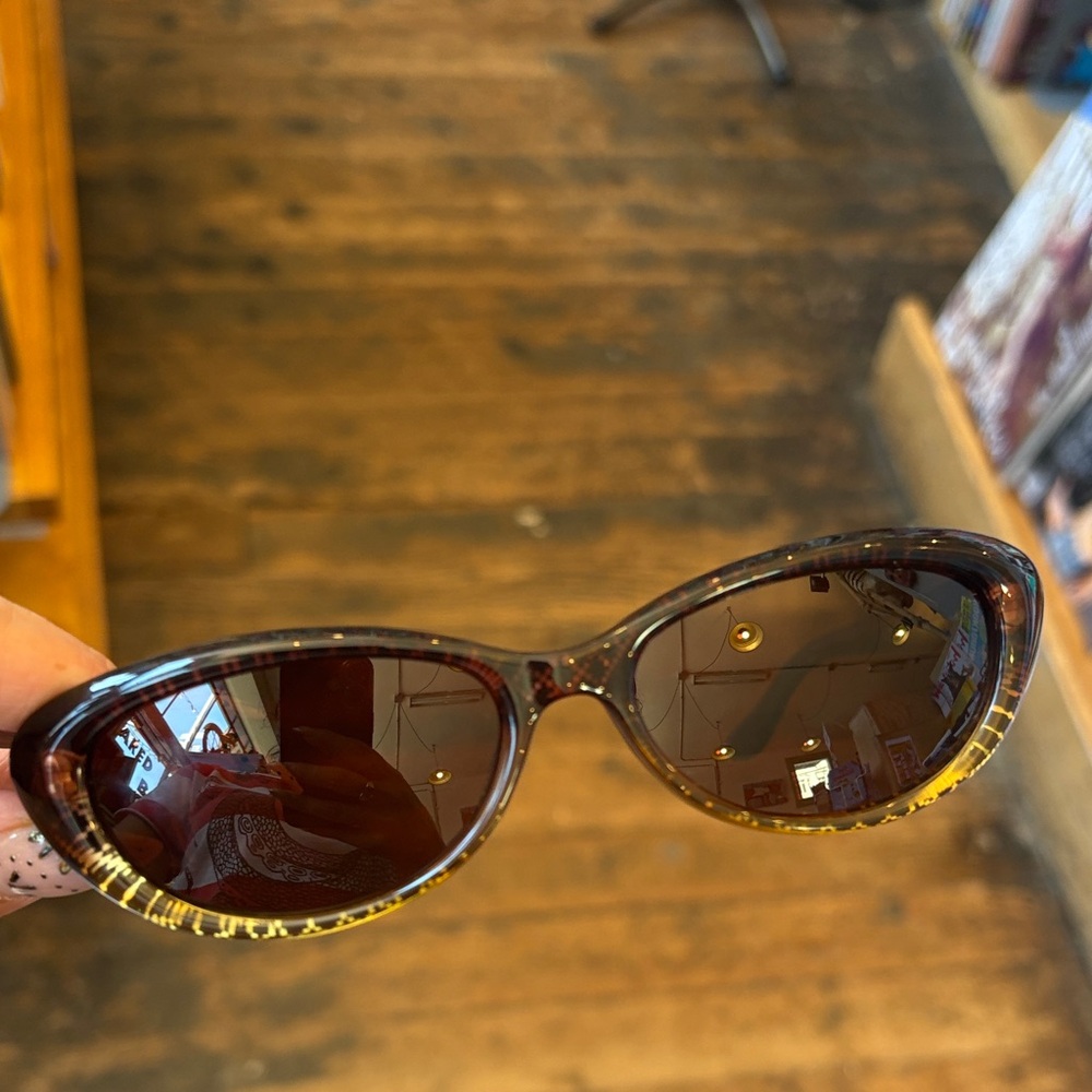 Gucci Brown and Yellow Sunglasses